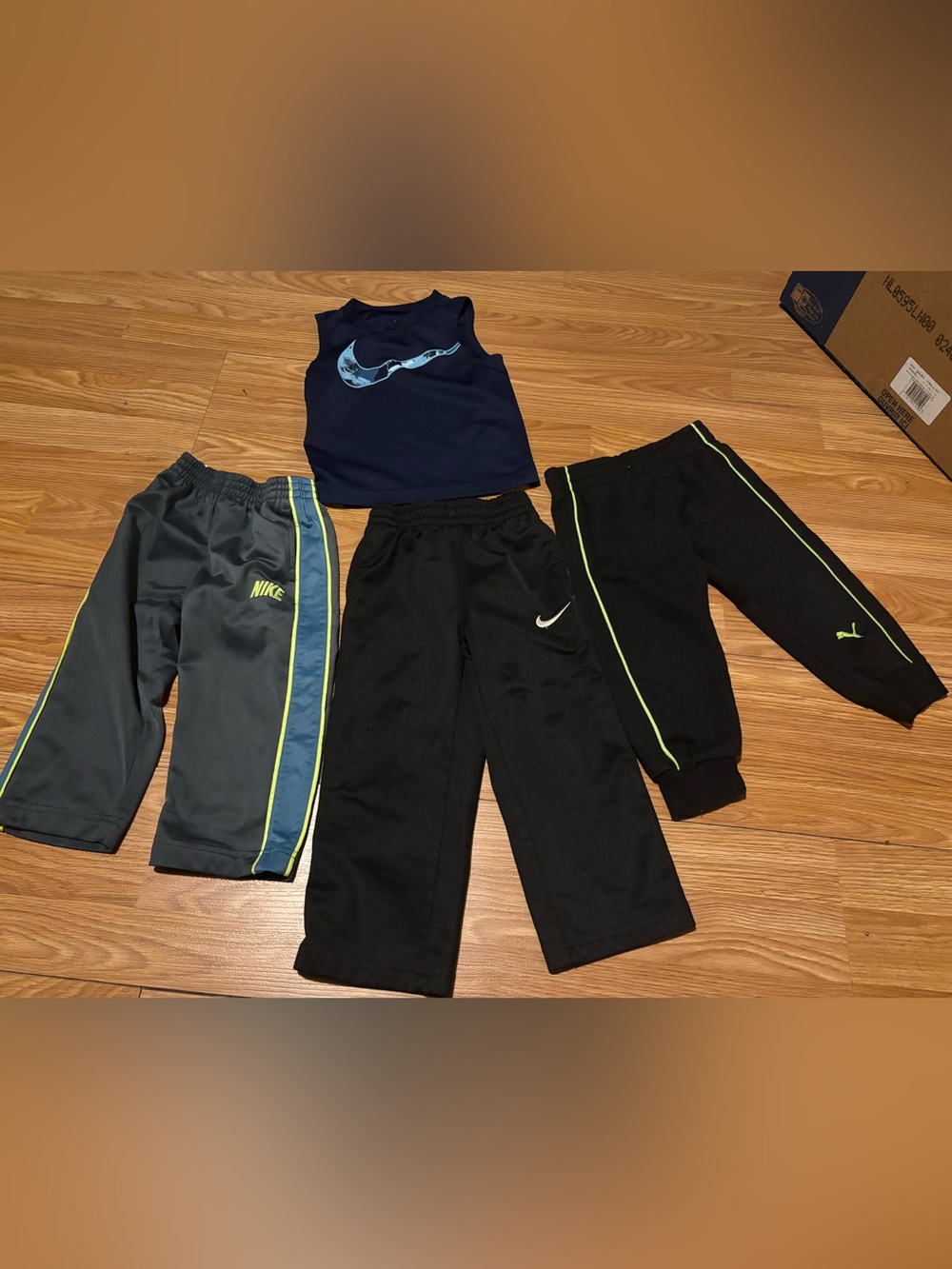 2T athletic clothing (Nike and puma)